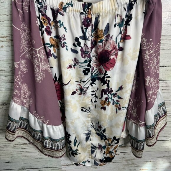 White House Black Market Off-the-Shoulder Bell Sleeve Blouse - Picture 9 of 12